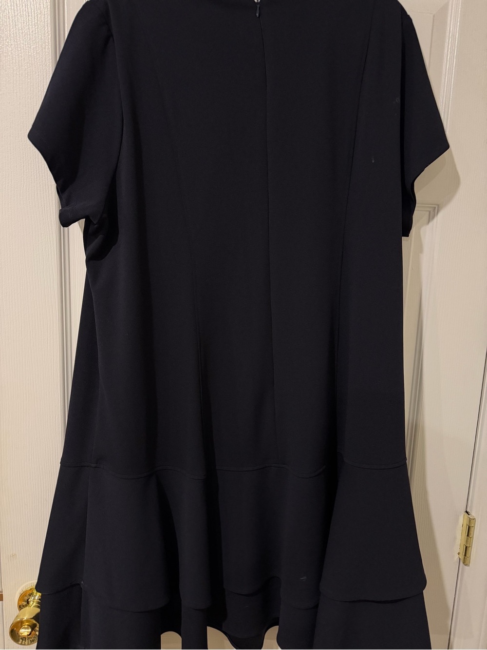 Black Short Sleeve Tiered Women's dress